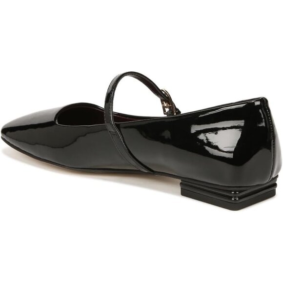 Franco Sarto Womens Black Patent Faux Leather Tinsley Mary Jane Ballet Flats - Picture 3 of 9